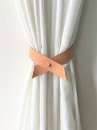 Leather Curtain Tie Back, Minimalist Window Decor