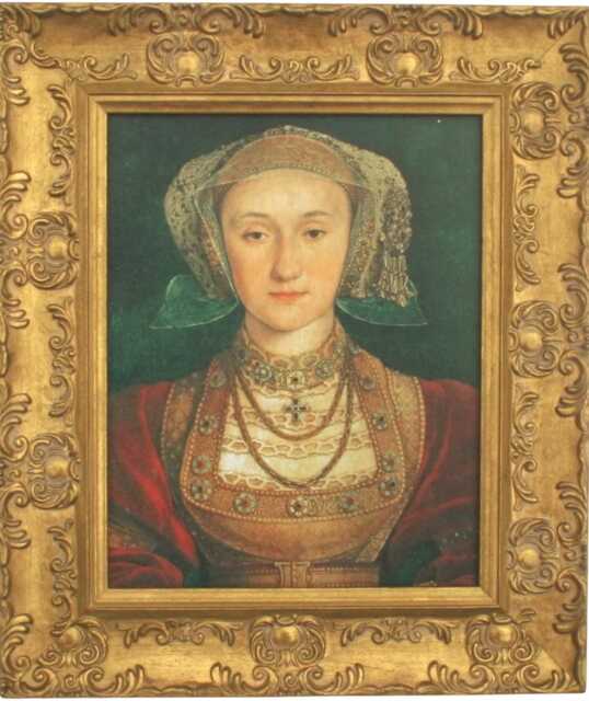 Anne Of Cleves Framed Picture, Oleograph, Fourth Wife Henry Viii - image 1
