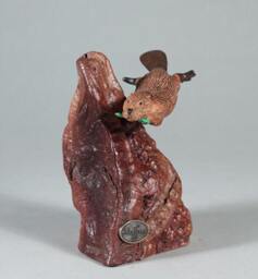 Beaver Sculpture Decor By John Perry 6In Tall Sculpture On Burlwood Base - thumbnail 2
