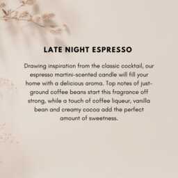 Late Night Espresso Soy Candle Coffee Scented Espresso Martini Gift For Her Lover Barista Bartender - thumbnail 4