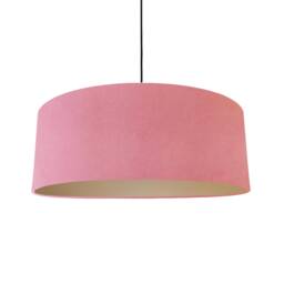Extra Large Light Pink Velvet Lampshade With Champagne Lining - thumbnail 1