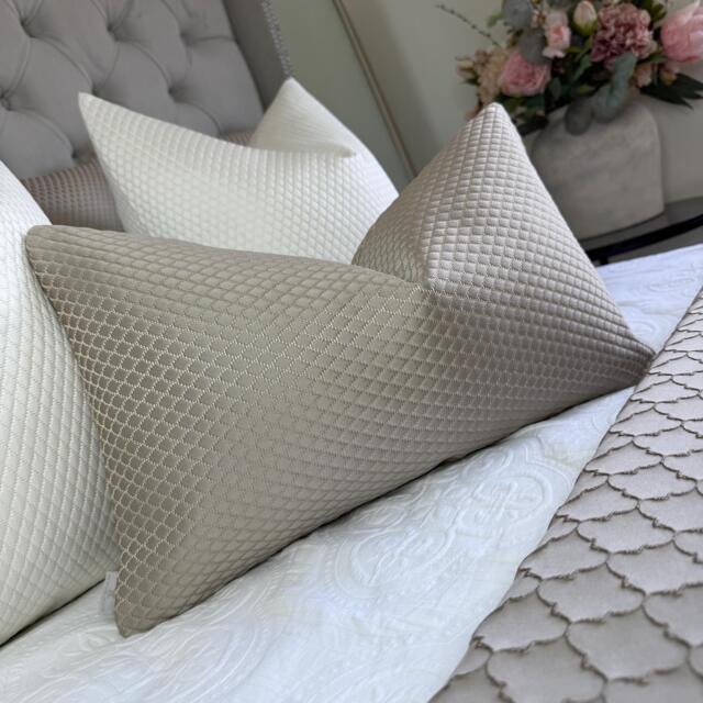 Adrianna Taupe Cushion Cover Luxury Textured Designer Pillow Case Double-Sided Throw Modern Home Living Handmade Bespoke Sizes - image 1