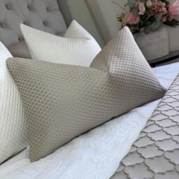 Adrianna Taupe Cushion Cover Luxury Textured Designer Pillow Case Double-Sided Throw Modern Home Living Handmade Bespoke Sizes - thumbnail 1