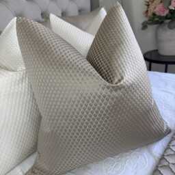 Adrianna Taupe Cushion Cover Luxury Textured Designer Pillow Case Double-Sided Throw Modern Home Living Handmade Bespoke Sizes - thumbnail 4