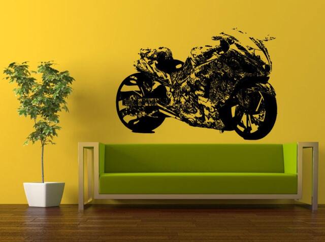 Motorcycle Sport Custom Paint Art Crotch Rocket Racing Motorbike Bike Wall Decal Vinyl Sticker Mural Room Decor L860 - image 1