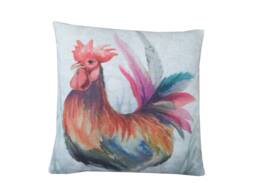 Handmade Gifts Country Animal Chicken Rooster Cockerel Digital Print Linen Farmhouse Decor Throw Pillow Sham Cushion Cover - thumbnail 1