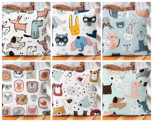 Children's Pillow Case With Animal Model/Fun Figures Throw Cushions Cover/Kids Cute Friends/Cheerful Baby Sleeping Pillowcase - image 1