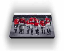 Manchester United, Legends, Wall Canvas, Picture, Print, Art, 64cm X 42cm