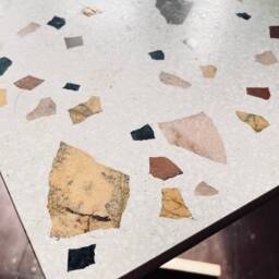 Real Terrazzo End Table - Wild & Birch Plywood Side Modern Occasional Square Post Sofa - thumbnail 3