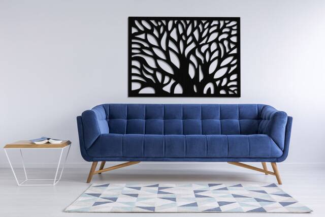 3D Decorative Openwork Panel, Forest Wall Picture, Decor, Ornate Graphics, Tree Motif Wood Art, Ornament, Living Room - image 1