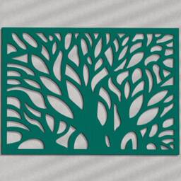 3D Decorative Openwork Panel, Forest Wall Picture, Decor, Ornate Graphics, Tree Motif Wood Art, Ornament, Living Room - thumbnail 2