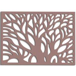 3D Decorative Openwork Panel, Forest Wall Picture, Decor, Ornate Graphics, Tree Motif Wood Art, Ornament, Living Room - thumbnail 3