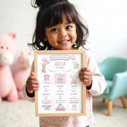 Personalised Day You Were Born Safari Print With Birth Details - Perfect New Baby Girl Or Boy Gift, Christening 1st Birthday Keepsake - thumbnail 3