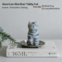 Cat Candle Minimalist Home Decor, Lover Gift - thumbnail 3