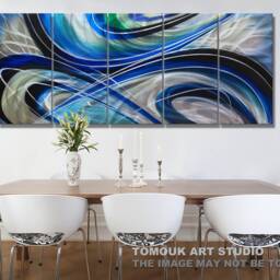 Abstract Metal Wall Art Sculpture - Contemporary Aluminum Decor - thumbnail 4