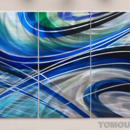 Abstract Metal Wall Art Sculpture - Contemporary Aluminum Decor - thumbnail 2