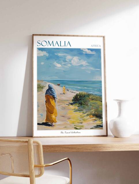 Somalia Travel Poster African Beach Art Print - image 1