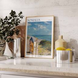 Somalia Travel Poster African Beach Art Print - thumbnail 2