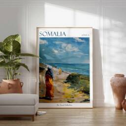 Somalia Travel Poster African Beach Art Print - thumbnail 3