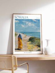 Somalia Travel Poster African Beach Art Print - thumbnail 1