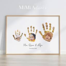 Luxury Handprint Art - Sibling Keepsake Handprint Mommy Gift Grandparent's For Nanna Grandma Family - thumbnail 2