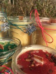 Christmas Beeswax Candle Duo Balsam Fir & Cinnamon, Wood Wick - thumbnail 1