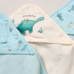 Personalised Baby Hooded Towel Embroidered Name Bathtime 3 Designs Custom Gift All Come With Free Wash Cloth - thumbnail 2