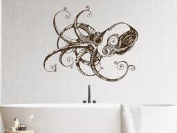 Kraken Octopus Tentacles Wall Decal - Nautical Vinyl Sticker Animal Bathroom Decor Nursery Sea Scuba Ocean Art Murals Eg111 - thumbnail 1
