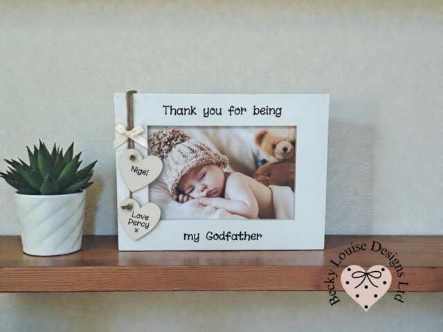 Thank You For Being My Godfather Personalised Photo Frame Gift - image 1