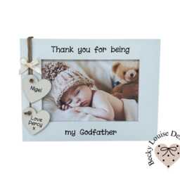 Thank You For Being My Godfather Personalised Photo Frame Gift - thumbnail 2