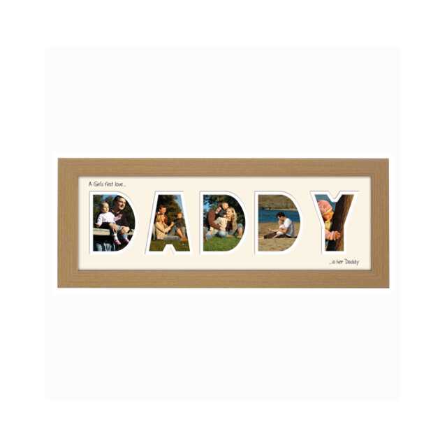 Daddy Photo Frame A Girls First Love Is Her Word Name Special Gift Father's Day 574A By Photos in A Word - image 1