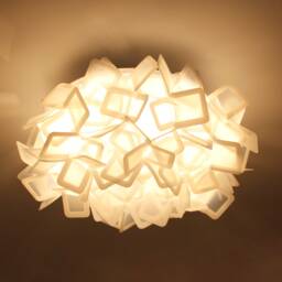 White Acrylic Flower Ceiling Light Modern Flush Mount Lamp