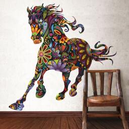 Dolphin Duo Wall Decal Set - Colorful Floral Graphic - thumbnail 4