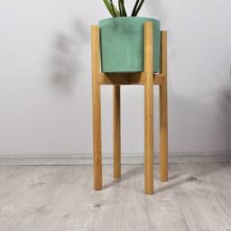 Tall Plant Stands Made Of Natural Oak Wood - thumbnail 2