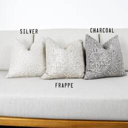 Silver Cabrini Distressed Tile Cushion Covers, Designer Throw Pillows, Luxury Scatter Cushions By Bill Beaumont - thumbnail 4