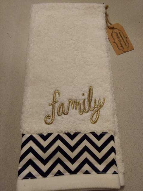 Gold Embellished Family Towel - image 1