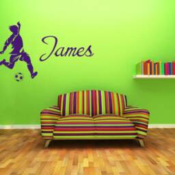 Personalised Football Name Design Wall Art Sticker, Modern Transfer, PVC Vinyl - thumbnail 2