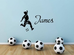 Personalised Football Name Design Wall Art Sticker, Modern Transfer, PVC Vinyl
