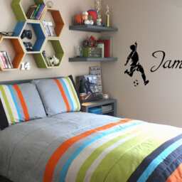 Personalised Football Name Design Wall Art Sticker, Modern Transfer, PVC Vinyl - thumbnail 3