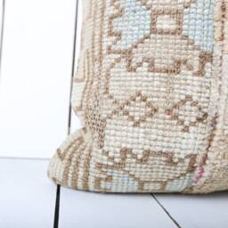 Turkish Kilim Pillow Cover 24x24 Inch Vintage Anatolian Throw - thumbnail 3