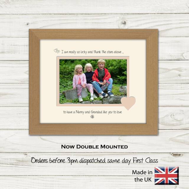 Nanny & Grandad Photo Frame I Thank The Stars Gift For Mother's Day Landscape 746F Or Portrait 1049F - image 1