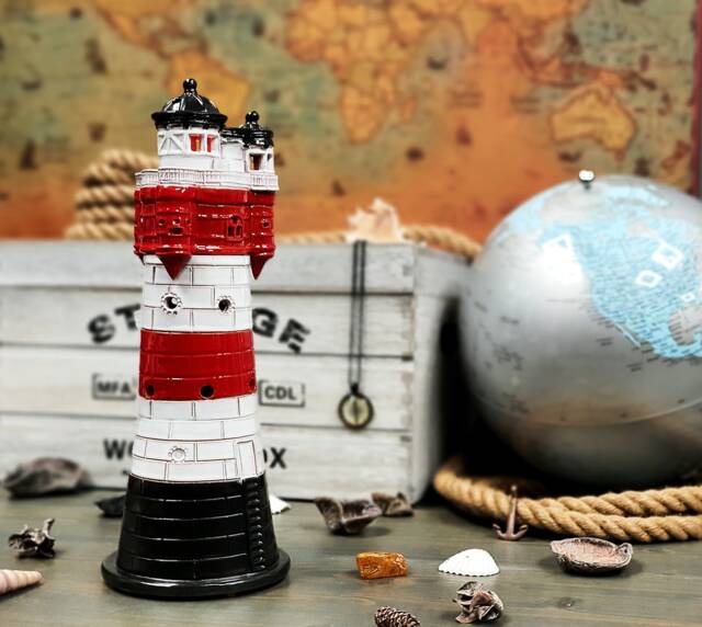 Ceramic Lighthouse, Ceramic Burner, Handmade Lighthouse Candle Stick Holder For Decoration, Modern Stand, Roter Sand Gift - image 1