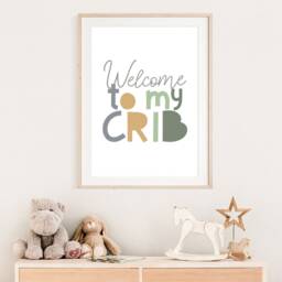 Welcome To My Crib Print, Boys Nursery Prints, Baby Boy Gift, Bedroom Decor, Wall Art, Prints - thumbnail 2