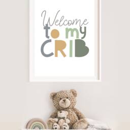 Welcome To My Crib Print, Boys Nursery Prints, Baby Boy Gift, Bedroom Decor, Wall Art, Prints - thumbnail 3
