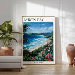 Byron Bay Poster, Australia Travel Print, Australian Decor, Oceania Wall Art, Sea Poster - thumbnail 2