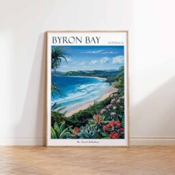 Byron Bay Poster, Australia Travel Print, Australian Decor, Oceania Wall Art, Sea Poster - thumbnail 3