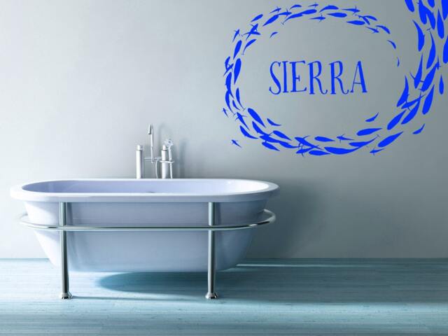 School Of Fish Wall Decor, Custom Name Sign, Nautical Marine Life Gift, Underwater Decals - image 1