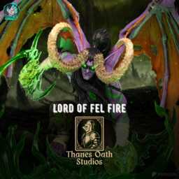 Lord Of Fel Fire - Fantasy Demon Magic Illidan Stormrage Resin Figure 16K - thumbnail 1
