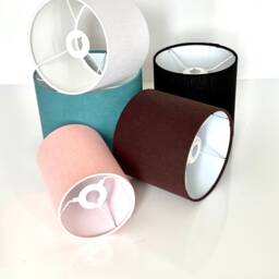 New Hq 100% Linen Fabric Lamp Shade Pendant Light Drum Teal in Colour - thumbnail 3