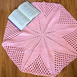 Columbus Day Sale/Winter GiftPink Crochet Doily Rug Large Area RugFloor Mat-Rustic Rug Boho Chic RugNursery RugThrow Rug - thumbnail 3